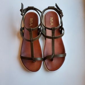 Mia Olive Green Sandals 7